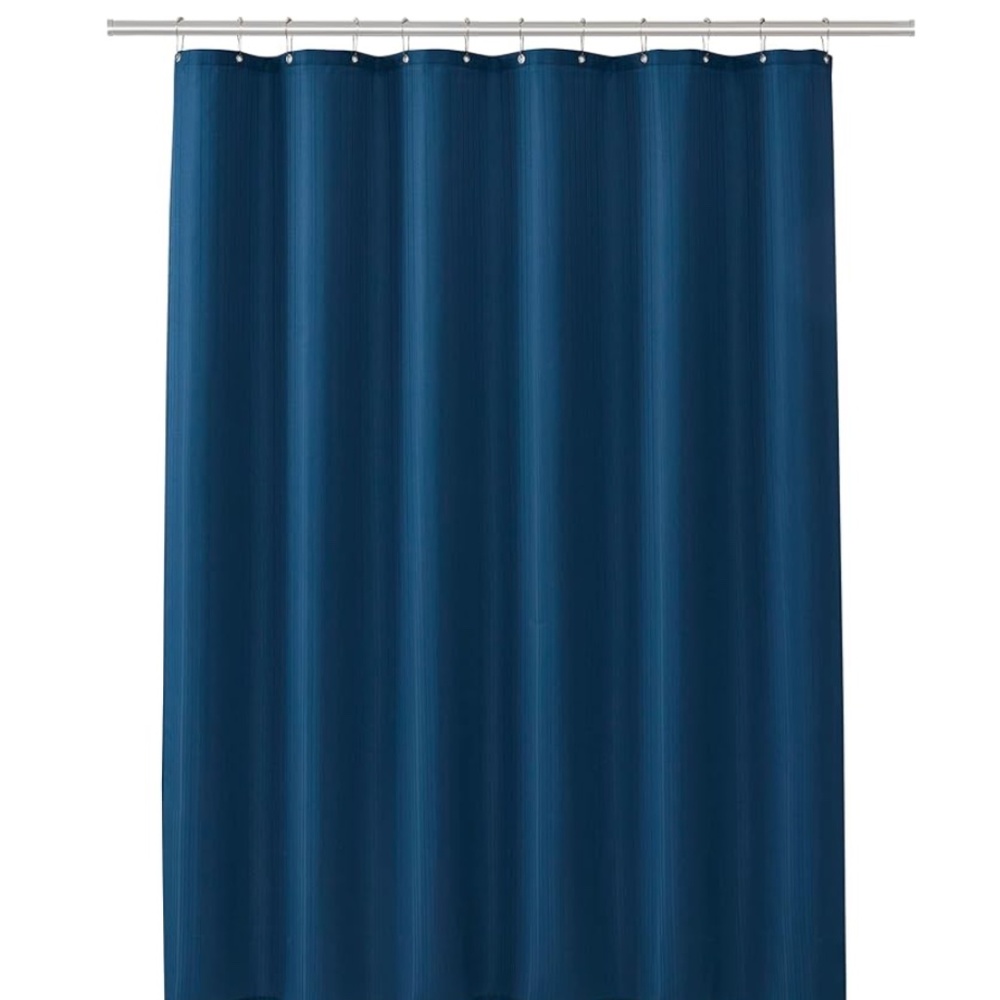 Clorox Treated Polyester Fabric Shower Curtain 70"x72"with Weighted Magnetic Hem